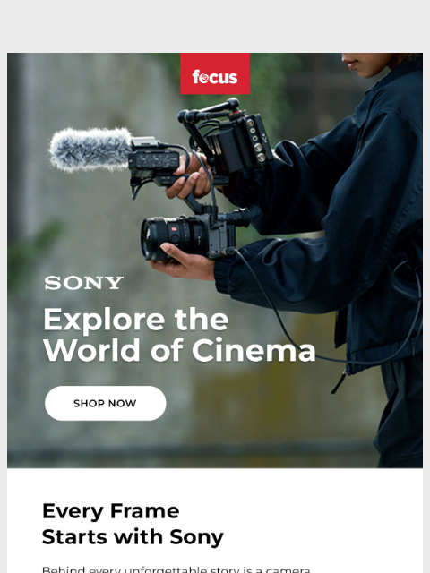 focuscamera newsletter: 🎬 Explore the world of cinema with Sony