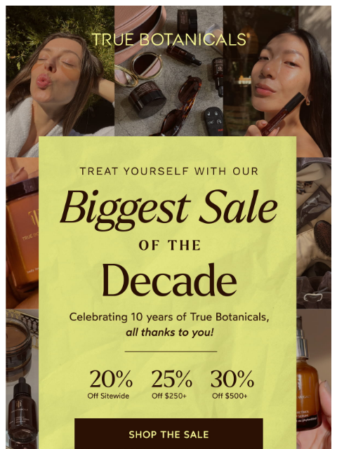 truebotanicals newsletter: 30% Off to Treat Yourself