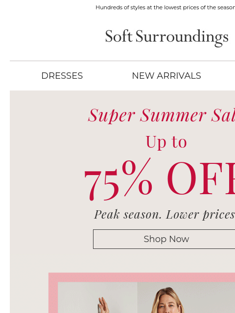 softsurroundings newsletter: Save up to 75% Off