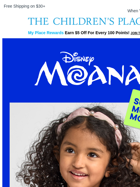 childrensplace newsletter: Summer Movie Moment: Moana 🍿🎥