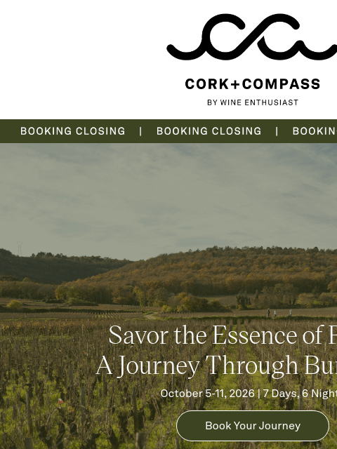 wineenthusiast newsletter: Last Chance to Book Your Autumn in Burgundy!