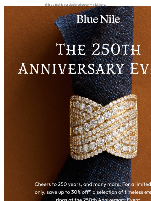 bluenile newsletter: Eternity Rings for Extraordinary Milestones