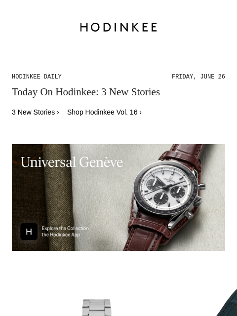 hodinkee newsletter: Hodinkee Daily | 06/26/2026