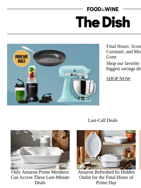 foodandwine newsletter: Final Hours: Save Up to 77% Off KitchenAid, Cuisin...