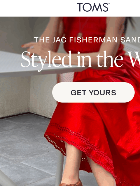 toms newsletter: Fresh Catch: The Jac Fisherman Flatform