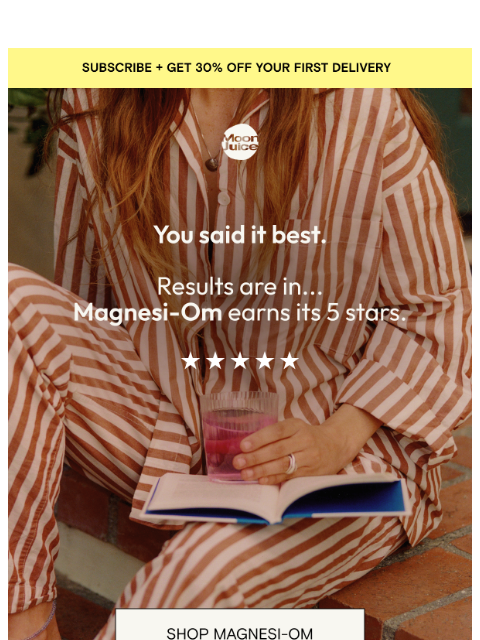 moonjuice newsletter: re: smiles, cuddles + nice BMs