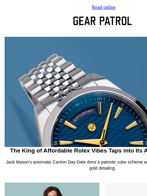 gearpatrol newsletter: Jack Mason Just Dropped a Tastefully Patriotic Rol...