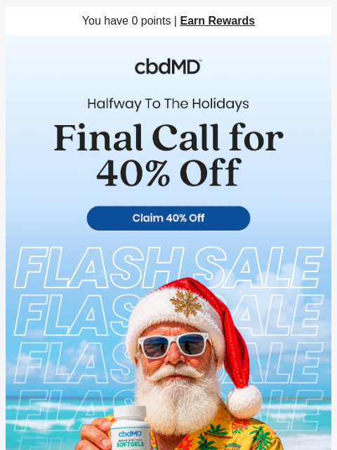 cbdmd newsletter: Don’t Miss the Flash Sale!