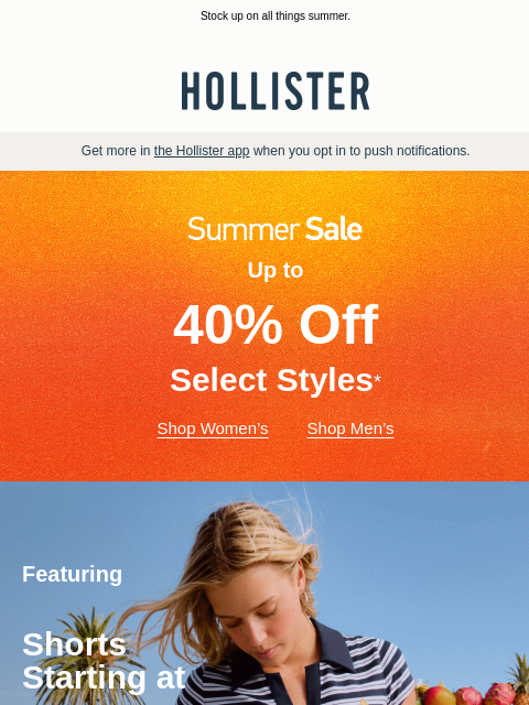 hollisterco newsletter: Our favorite on-sale styles right now 👉