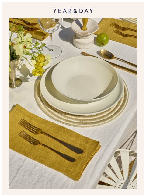 yearandday newsletter: Your summer table just got cooler