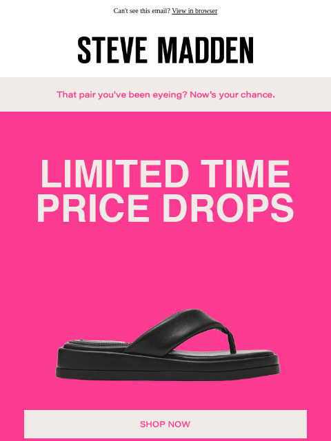stevemadden newsletter: Plot Twist: It's On Sale