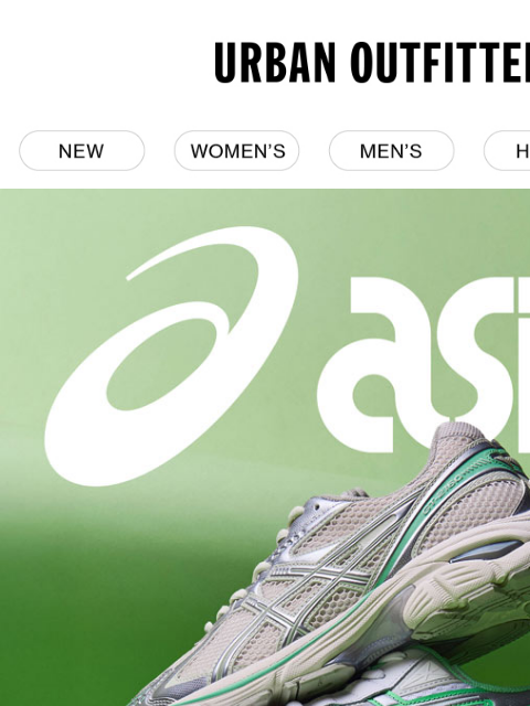 urbanoutfitters newsletter: NEW ASICS 💚 Team Green