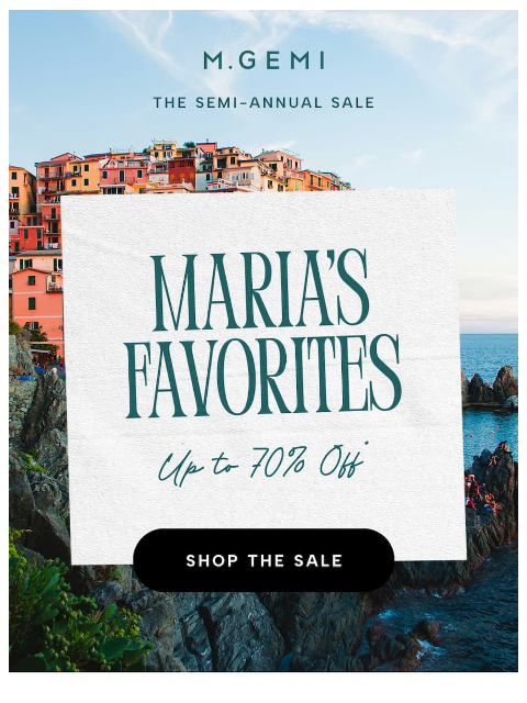 mgemi newsletter: Maria’s Favorites Are On Sale