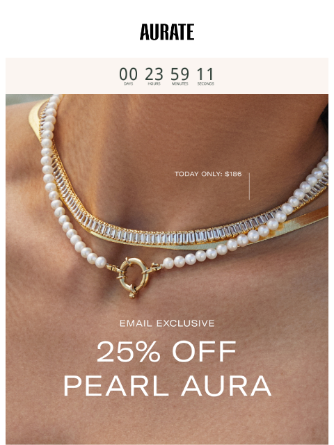 auratenewyork newsletter: 25% OFF PEARL AURA