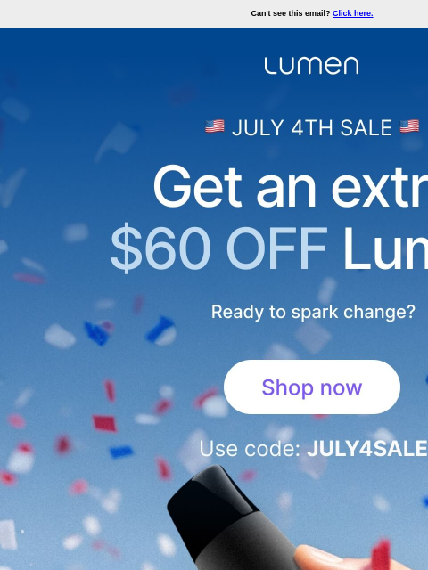 lumen newsletter: Light up your health this July 4th!