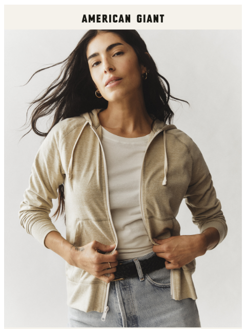 american-giant newsletter: The Perfect Summer Zip-Up