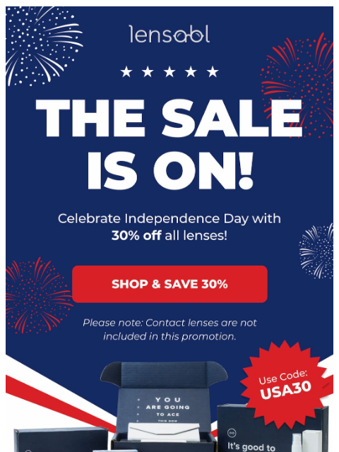 lensabl newsletter: It's Our Biggest Sale of the Year! 🇺🇸