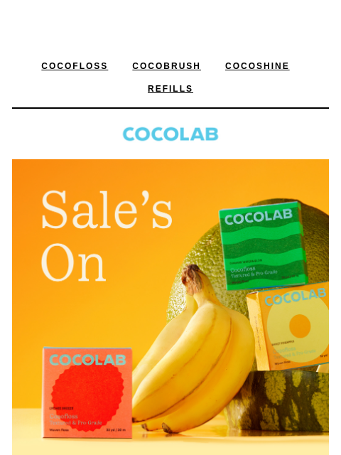 cocolab newsletter: Seen the Semi-Annual sale yet?