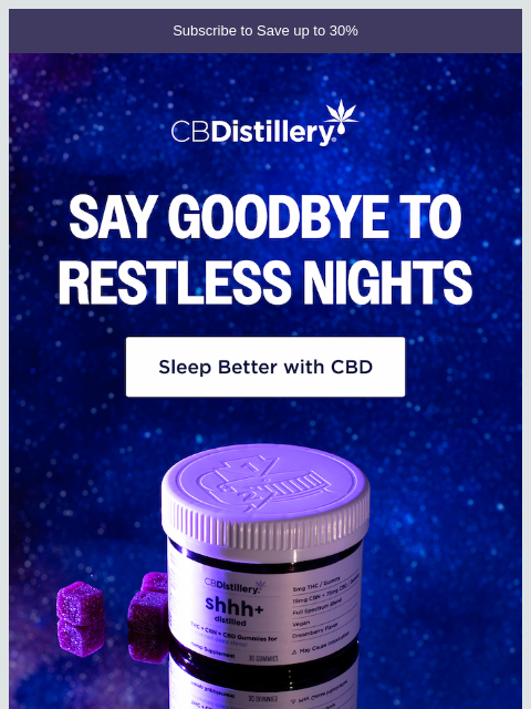 thecbdistillery newsletter: 🌙 Trouble Sleeping? Discover How CBD Can Help Ton...