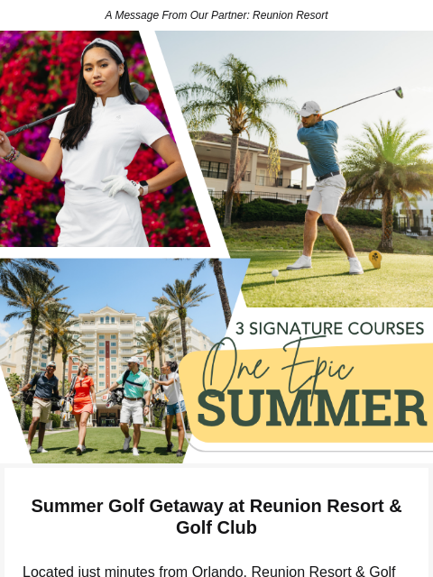 golfdigest newsletter: Discover Florida’s Premier Golf Destination at Reu...