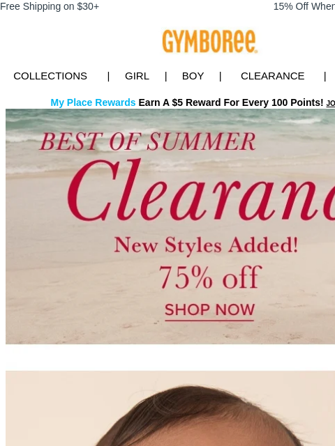 gymboree newsletter: Homegrown by Gymboree 🎀🌸🌼 + 75% Off clearance