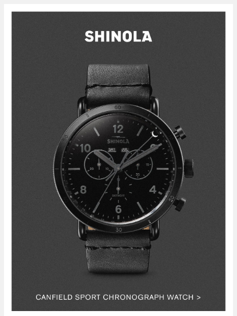 shinola newsletter: The All-Black Canfield Sport