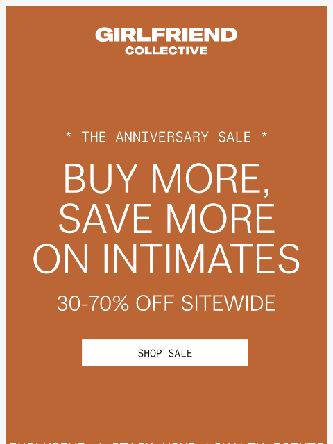 girlfriend newsletter: SAVE MORE ON INTIMATES