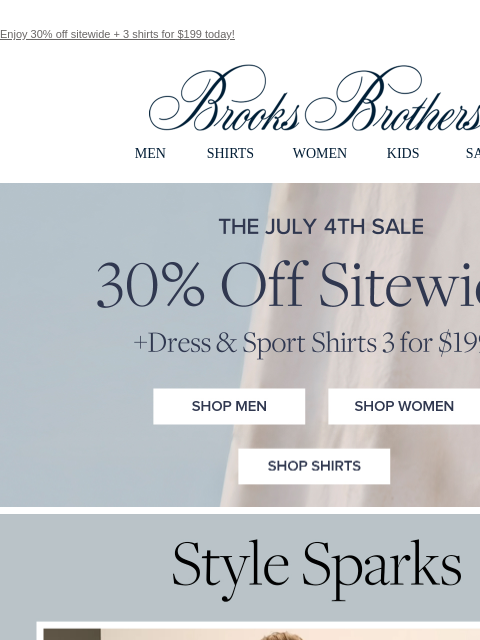 brooksbrothers newsletter: Long weekend looks: July-4th-Sale edition