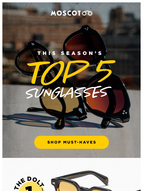 moscot newsletter: Top 5 Sunnies