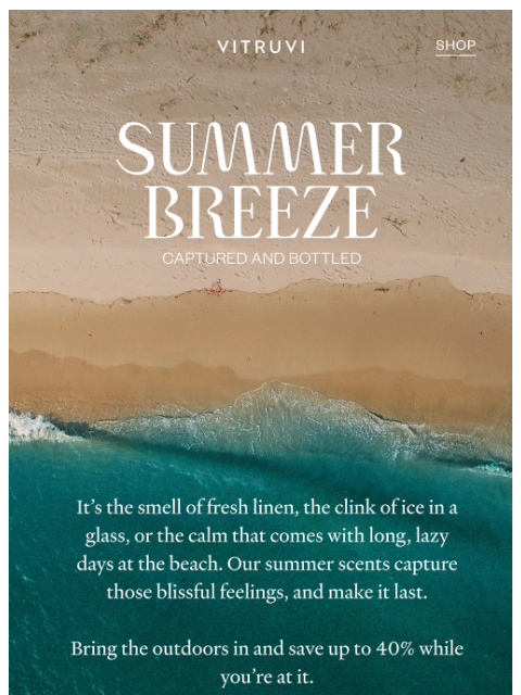 vitruvi newsletter: Smells Like Summer… Savings 🌞