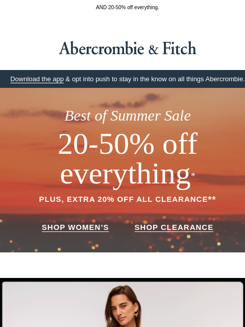 abercrombie newsletter: A new Weekly Drop made for summer weather.