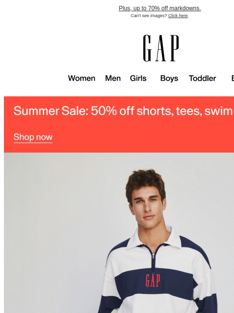 gap newsletter: All your summer favorites are 50% off