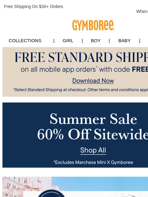 gymboree newsletter: Nostalgic Summer Looks are Calling (Now 60% Off!)