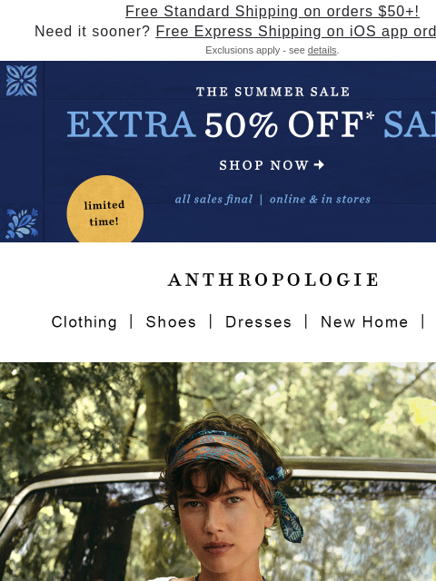 anthropologie newsletter: Extra 50% Off Sale | Plus, Trending Scarves