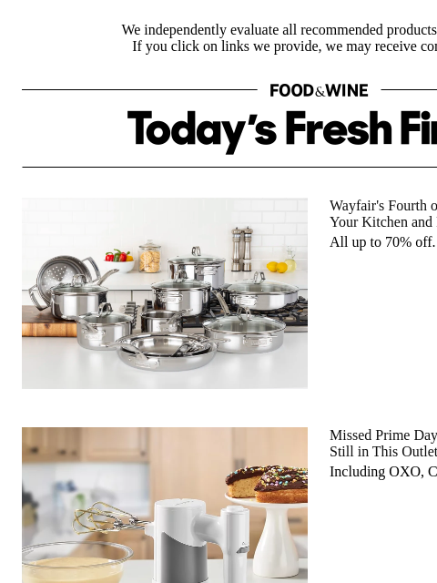 foodandwine newsletter: Missed Prime Day? I Spotted Massive Deals Still in...