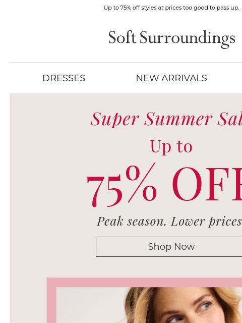softsurroundings newsletter: Save on Hundreds of Styles