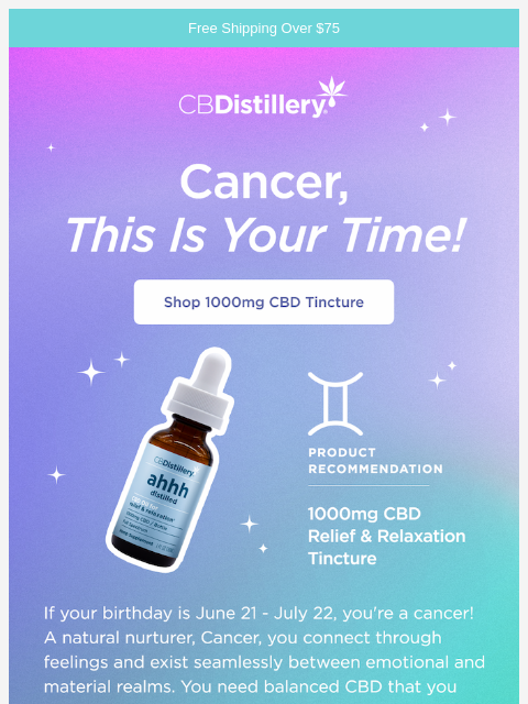 thecbdistillery newsletter: Cancer, you're a natural nurturer