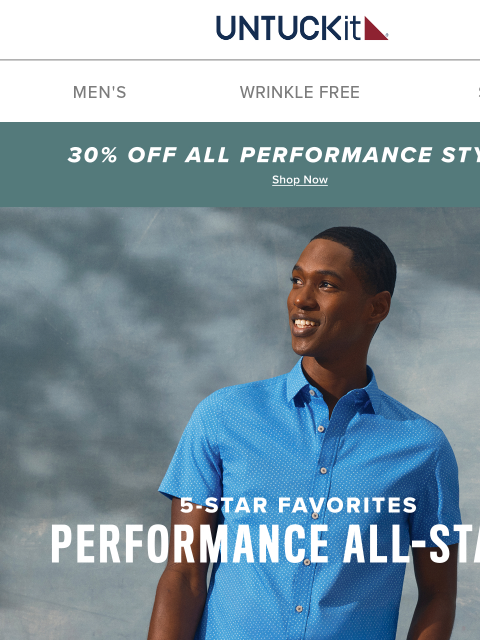 untuckit newsletter: 🚨Our Most Loved Performance Styles ON SALE