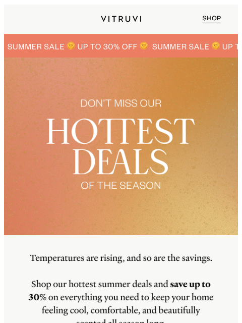 vitruvi newsletter: HOTTEST Deals Of The Summer 🥵