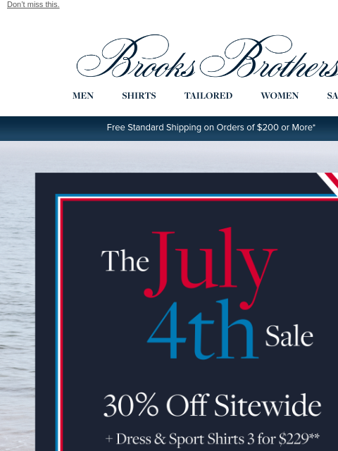 brooksbrothers newsletter: 𝐉𝐮𝐬𝐭 𝐟𝐨𝐫 𝐘𝐨𝐮: 30% off your favorites