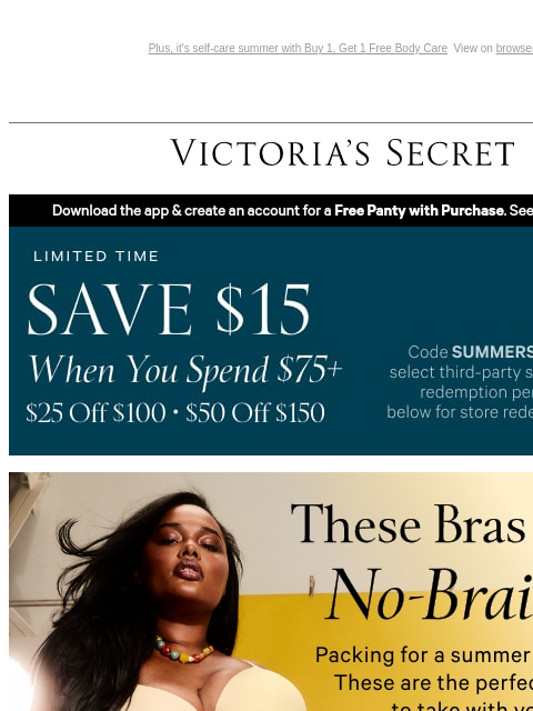 victoriassecret newsletter: Packing for Your Trip? Take These Bras