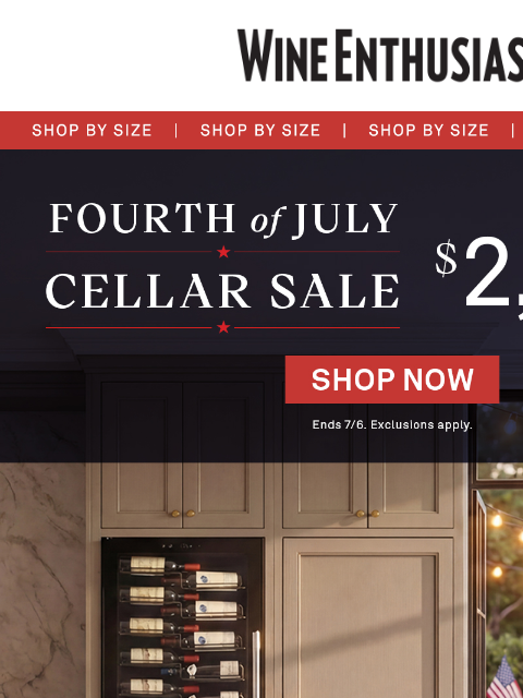 wineenthusiast newsletter: Save on the Wine Cellar That Fits Your Collection