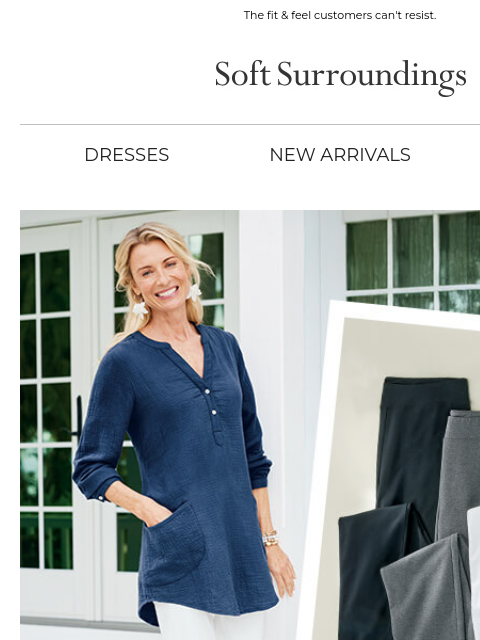 softsurroundings newsletter: Leggings Trending Now