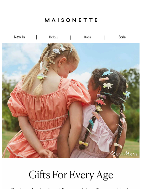 maisonette newsletter: The Summer Birthday Gift Guide
