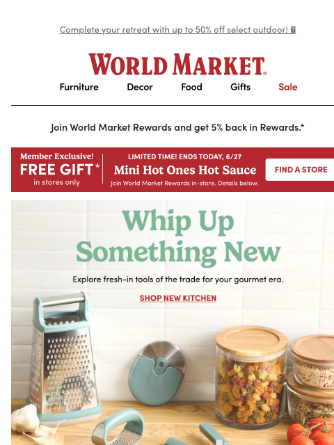 emailworldmarket newsletter: New arrivals + a FREE Gift? Yes, please! 🤩