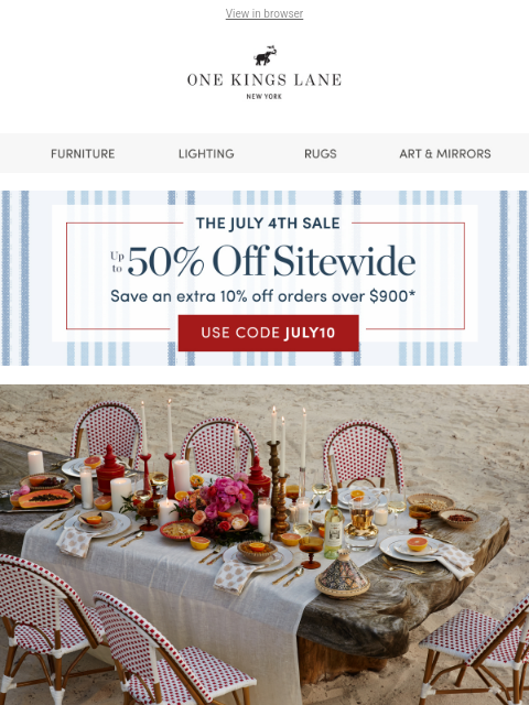 onekingslane newsletter: Up to 50% Dining Room Finds (and Just About Everyt...