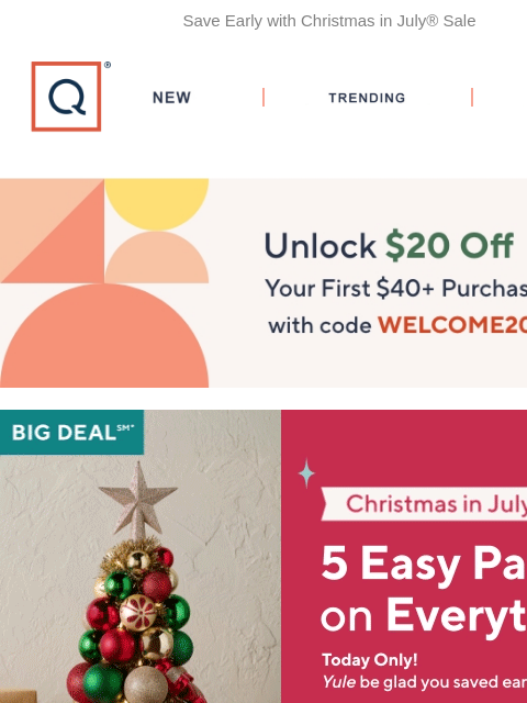 qvcemail newsletter: Today Only: 5 Easy Pays on Everything!