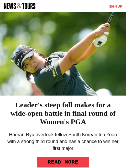 golfdigest newsletter: Can Hovland row his way to victory?