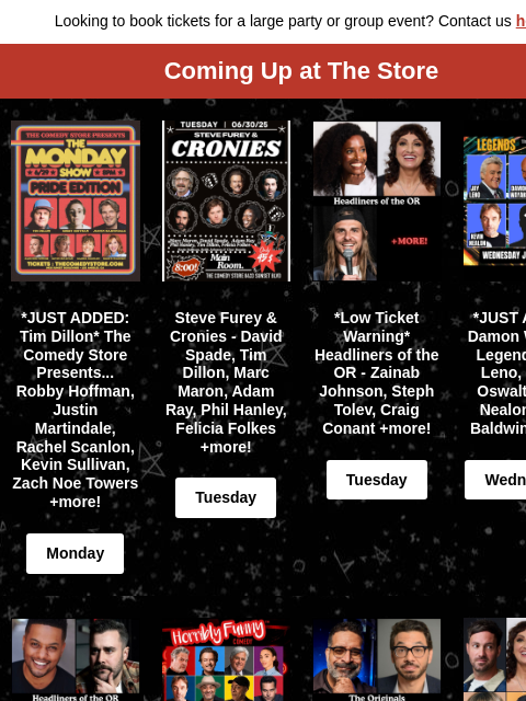 comedystore newsletter: Coming Up at The Store! Damon Wayans, Tim Dillon, ...