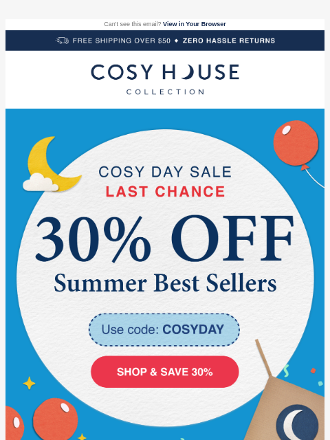 cosyhousecollection newsletter: 30% OFF Expires at Midnight 📣